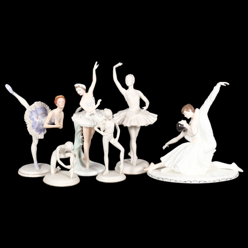 938 - Coalport porcelain group of Rudolf Nureyev and Margot Fonteyn, H24cm, a Coalport figure of Margot Fo... 