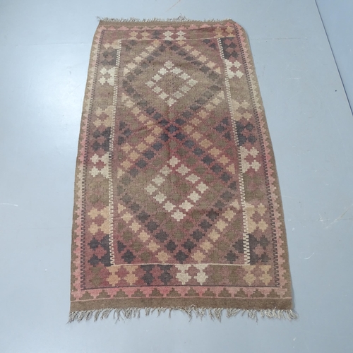 2321 - A red ground kilim rug, 176x98cm.