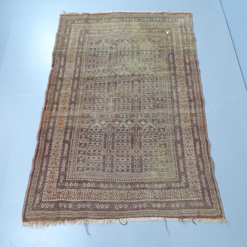 2323 - A large red ground prayer rug, 190x128cm.