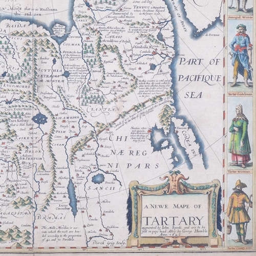 50 - John Speede - a newe map of Tartary,  showing part of Europe and part of America and the Pacific Sea... 