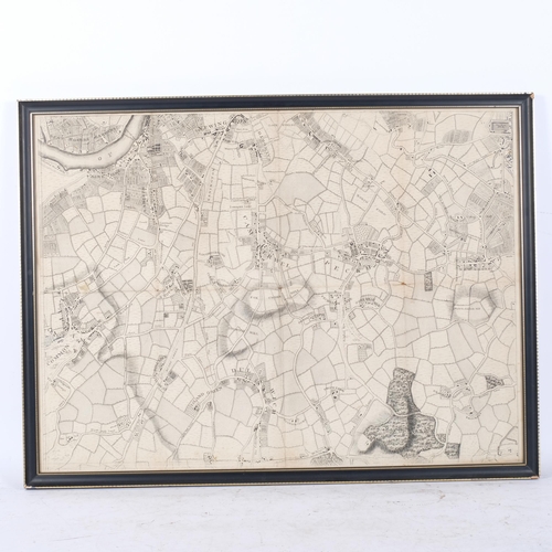 54 - An Antique hand coloured map showing Rvtlandshire, including parts of Lincolnshire, Leicester and Li... 