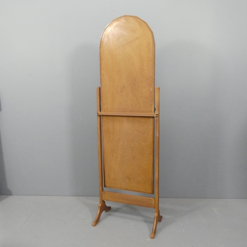 2291 - A mahogany cheval mirror. 48x154cm.