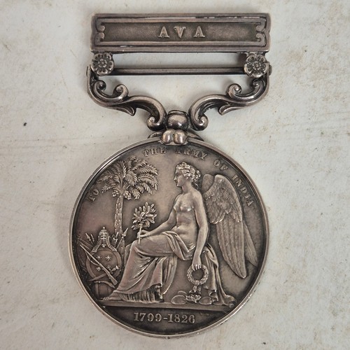 124 - An Army of India 1799 - 1826 medal with ADA bar, named to Lieut H. Stamford, Artillery