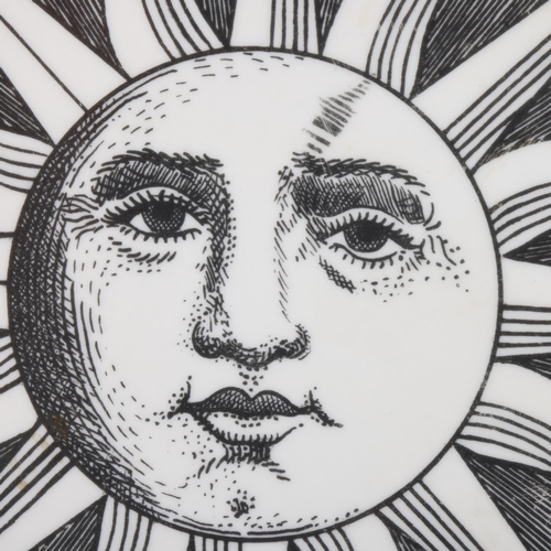 108 - A PIERO FORNASETTI (1913-88) plate, 'Soli & Luni'/ Sun & Moon, model 3, makers stamp to back,  diame... 