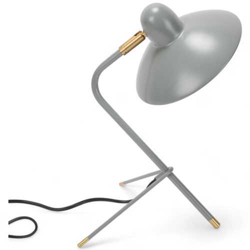 123 - Di Classe, an Arles mid-century style desk lamp by Domei Endo with adjustable grey shade, height 37c... 