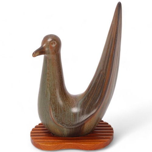 131 - GUNNAR NYLAND for Rorstrand, a ceramic stylised Bird Figurine, 1950’s design, monogram on the base a... 