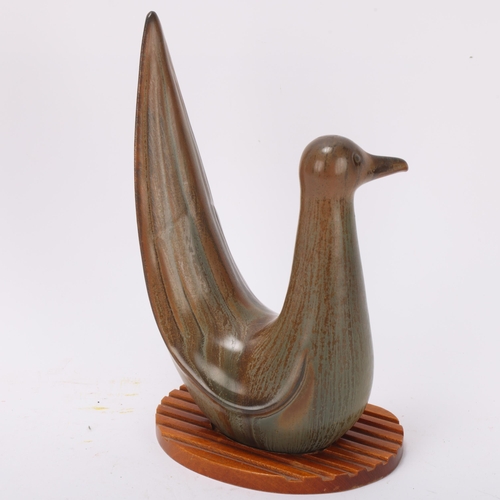 131 - GUNNAR NYLAND for Rorstrand, a ceramic stylised Bird Figurine, 1950’s design, monogram on the base a... 