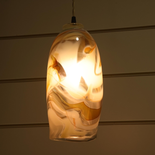 19 - GUIDO VAN BESOUW, South Africa, a hand blown studio glass pendant light, inspired by 