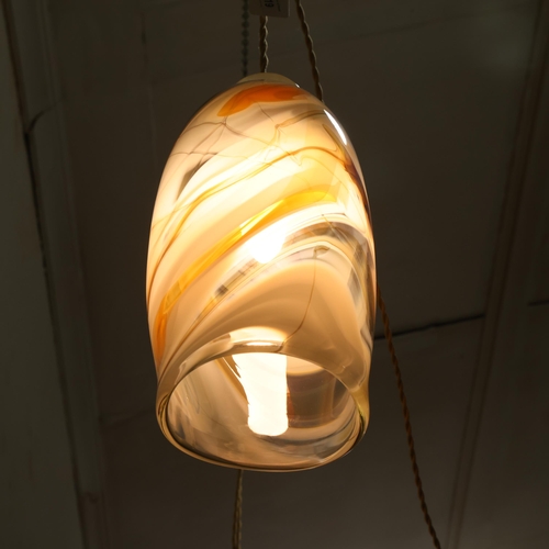 19 - GUIDO VAN BESOUW, South Africa, a hand blown studio glass pendant light, inspired by 