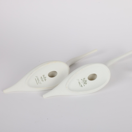 2 - TAPIO WIRKKALA for Rosenthal, a set of three matte white porcelain Ice Diver birds, with makers stam... 