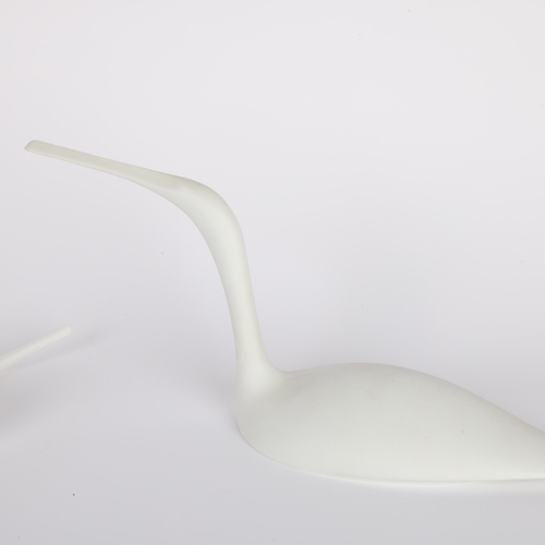 2 - TAPIO WIRKKALA for Rosenthal, a set of three matte white porcelain Ice Diver birds, with makers stam... 