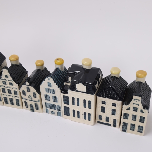 35 - A collection of 13 Blue Delft houses by KPM for Bols