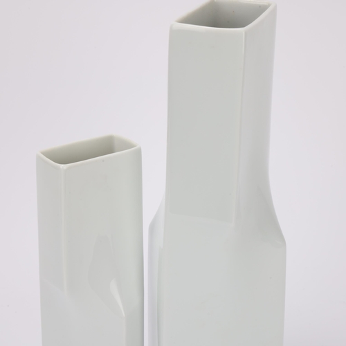 39 - JEROEN BECHTOLD (b.1953), Dutch, for Rosenthal, 2 studio-line Balance or Communication vases, both w... 