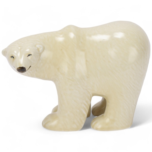 63 - LISA LARSON for Gustavsberg, Sweden, a ceramic Polar Bear in glazed stoneware from the Skansen serie... 