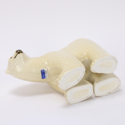 63 - LISA LARSON for Gustavsberg, Sweden, a ceramic Polar Bear in glazed stoneware from the Skansen serie... 