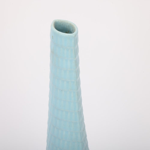 7 - STIG LINDBERG (1916-82) for Gustavsberg, Sweden, a blue glazed Reptil vase, makers stamp to base, he... 