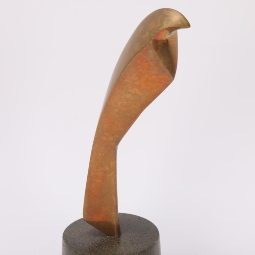 77 - PHILIP HEARSEY (b.1946), a bronze stylised sculpture 