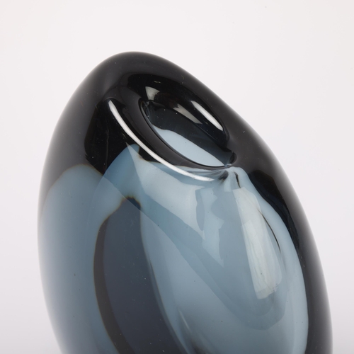 8 - VICKE LINDSTRAND for Kosta, a large size “Dark Magic” glass vase in midnight blue. Designed 1950’s, ... 