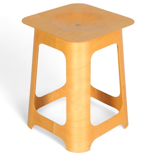 128 - An Isokon bent birch plywood stool, designed by MARCEL BREUER in the early 1930s', this stool is cir... 