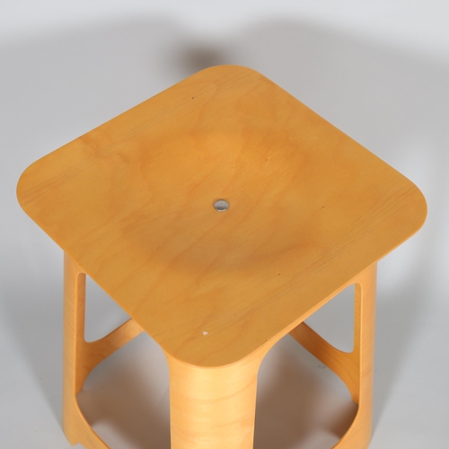 128 - An Isokon bent birch plywood stool, designed by MARCEL BREUER in the early 1930s', this stool is cir... 