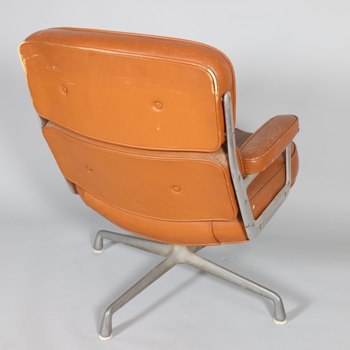 28 - RAY & CHARLES EAMES for Herman Miller, an Executive Time Life Lobby chair ES 104, Aluminium frame wi... 