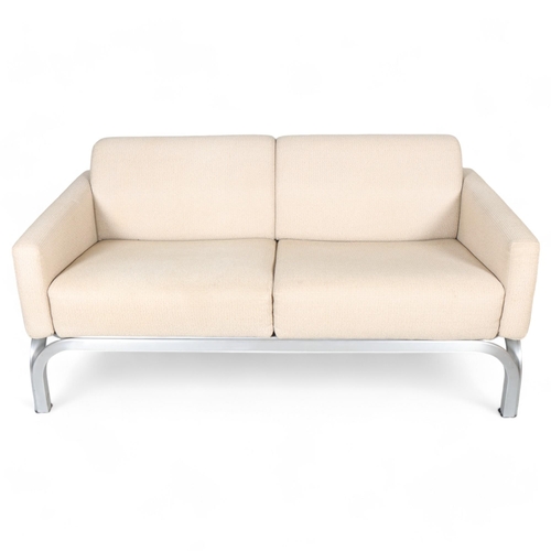 73 - JORN UTZON for Fritz Hansen, a rare mid-century Danish New Angle 2 seater sofa, designed in 1968 for... 