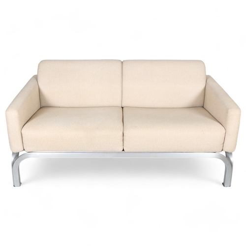 74 - JORN UTZON for Fritz Hansen, a rare mid-century Danish New Angle 2 seater sofa, designed in 1968 for... 