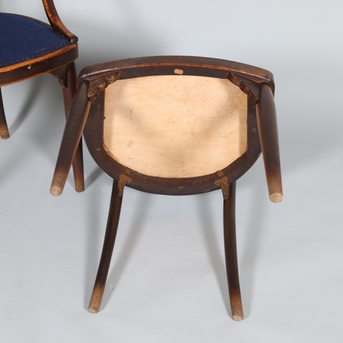 93 - OTTO PRUTSCHER for Thonet, a rare pair of bentwood chairs with curled back supports, model no A847F,... 