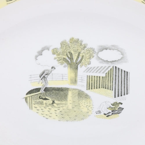 165 - ERIC RAVILIOUS for Wedgwood, a Garden Series meat plate,  with swimming pool design, makers marks to... 