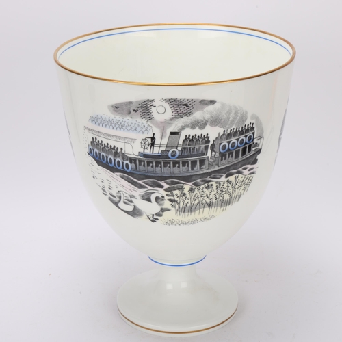 167 - ERIC RAVILIOUS for Wedgwood, a limited edition Boat Race Vase, 1986 reissue of the 1936 design, nr 4... 