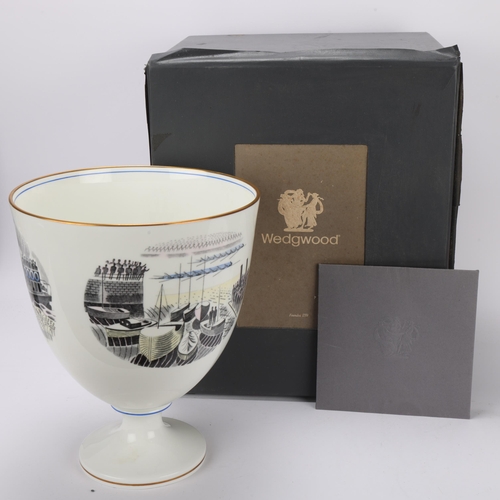 167 - ERIC RAVILIOUS for Wedgwood, a limited edition Boat Race Vase, 1986 reissue of the 1936 design, nr 4... 