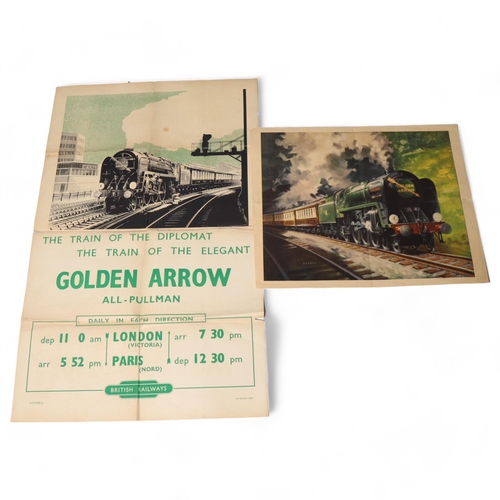 170 - RAILWAY INTEREST - A British Railways poster, 'Golden Arrow, the Train of the Diplomat, the Train of... 