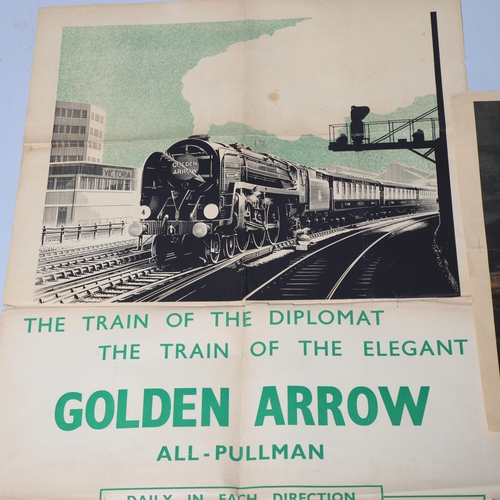 170 - RAILWAY INTEREST - A British Railways poster, 'Golden Arrow, the Train of the Diplomat, the Train of... 