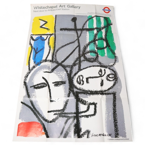 173 - RAILWAY INTEREST - A 1980s' London Underground poster for the Whitechapel Gallery with artwork by BR... 