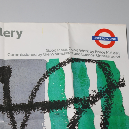 173 - RAILWAY INTEREST - A 1980s' London Underground poster for the Whitechapel Gallery with artwork by BR... 