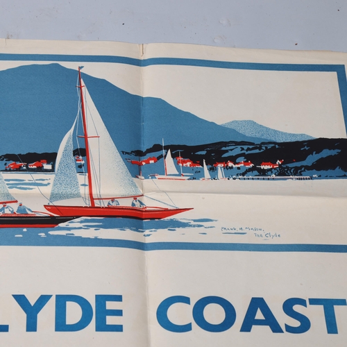 175 - RAILWAY INTEREST - original Holiday on the Clyde Coast LNER poster, printed 1935 by McCorquodale & c... 