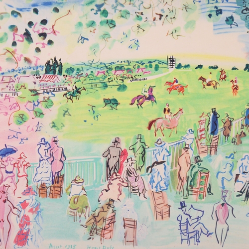 207 - RAOUL DUFY, Ascot 1935, lithograph on board, framed, image 35 x27cm