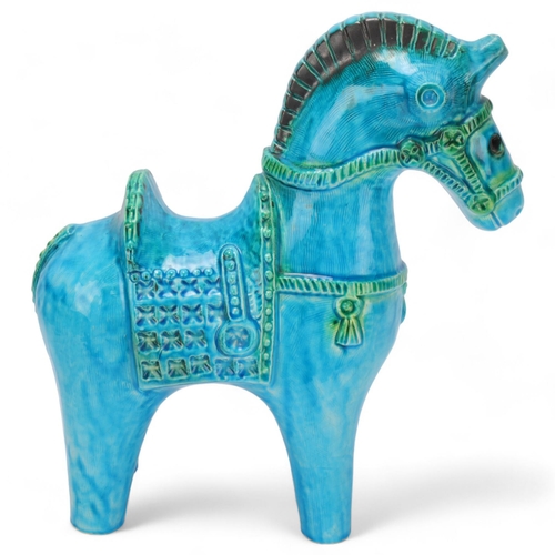 226 - A mid 20th century oriental style ceramic horse, marked to underside Holland 204, height 31cm