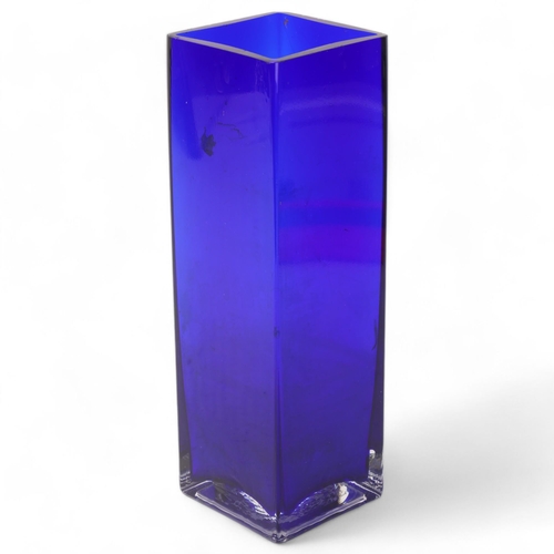 247 - PETR HORA, a blue glass Sommerso vase, circa 1970, no makers mark, height 25.5