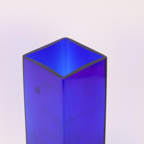 247 - PETR HORA, a blue glass Sommerso vase, circa 1970, no makers mark, height 25.5