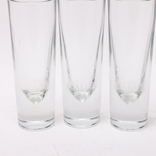 258 - CARLO MORRETTI, a set of 4 heavy glass tumblers circa 1980s', marked to base Italy 29,