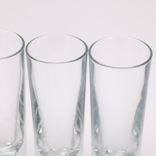 258 - CARLO MORRETTI, a set of 4 heavy glass tumblers circa 1980s', marked to base Italy 29,