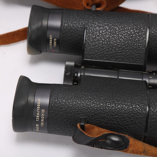 395 - Leitz Wetzlar 8x40B Trinovid binoculars in leather case