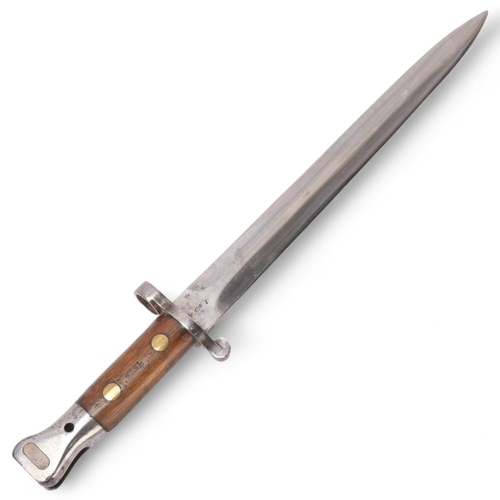 397 - Victorian 1888 pattern bayonet, by Wilkinson of London, with VR monogram, length 42.5cm, no scabbard