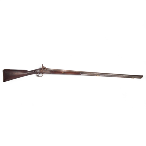 406 - Victorian percussion rifle with Tower marks, barrel length 99cm (A/F)