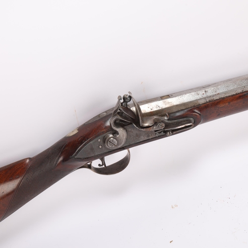 408 - ** Withdrawn** George III flintlock rifle by Smith of Bath, barrel length 92.5cm