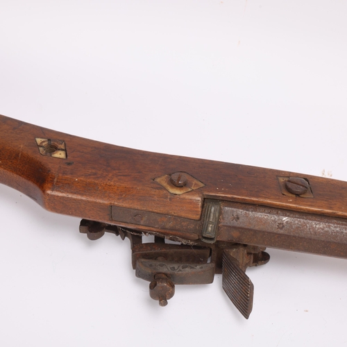 409 - **Withdrawn** Indian North West Frontier flintlock rifle, barrel length 103cm (A/F)