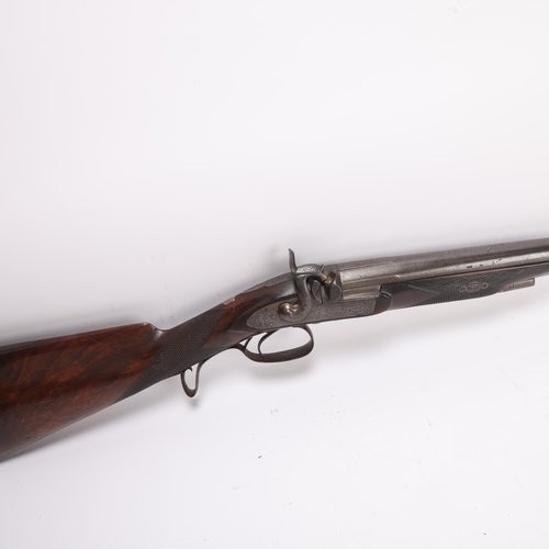 411 - ** Withdrawn** Early 19th century percussion rifle by S Darby, barrel length 80cm