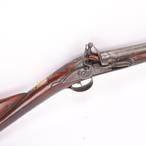 412 - **Withdrawn** Early 19th century flintlock rifle, by Turner of Oxford, barrel length 87cm