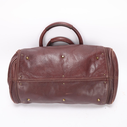 423 - A Chloe Paddington handbag in dark brown leather with cotton lining and dust bag, length approx 40cm